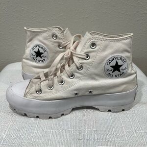 Converse Chuck Taylor All Star High Top Lugged White Shoes Women’s Size 7.5